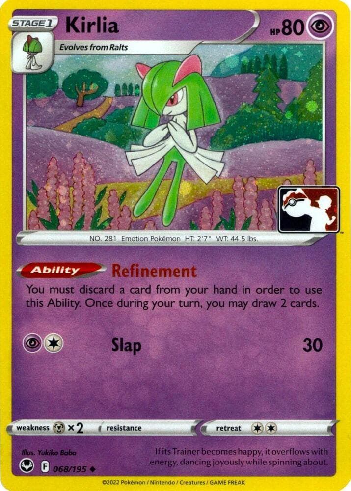 Kirlia - 068/195 (Cosmos Holo) — Prize Pack Series Cards 68 Pokémon card