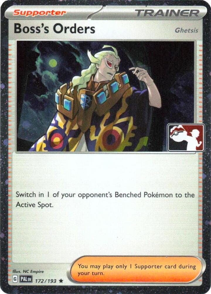 Boss's Orders [Ghetsis] - 172/193 (Cosmos Holo) — Prize Pack Series Cards 172 Pokémon card