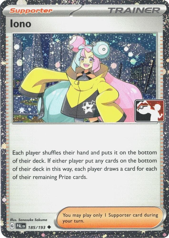 Iono - 185/193 (Cosmos Holo) — Prize Pack Series Cards 185 Pokémon card