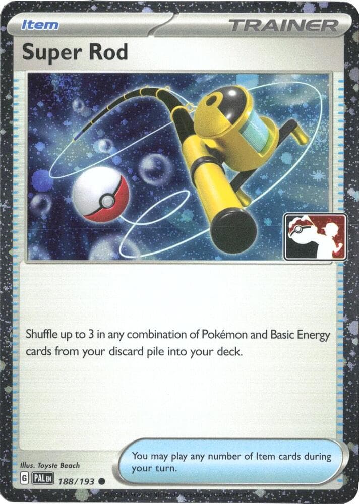 Super Rod - 188/193 (Cosmos Holo) — Prize Pack Series Cards 188 Pokémon card