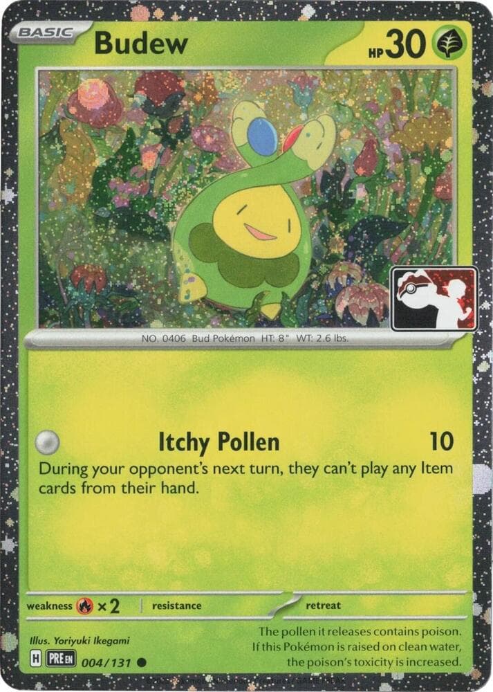 Budew - 004/131 (Cosmos Holo) — Prize Pack Series Cards 4 Pokémon card