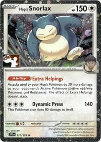 Hop's Snorlax - 117/159 (Cosmos Holo) — Prize Pack Series Cards 117 Pokémon card