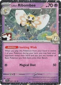 Lillie's Ribombee - 067/159 (Cosmos Holo) — Prize Pack Series Cards 67