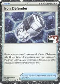 Iron Defender - 118/132 (Cosmos Holo) — Prize Pack Series Cards 118