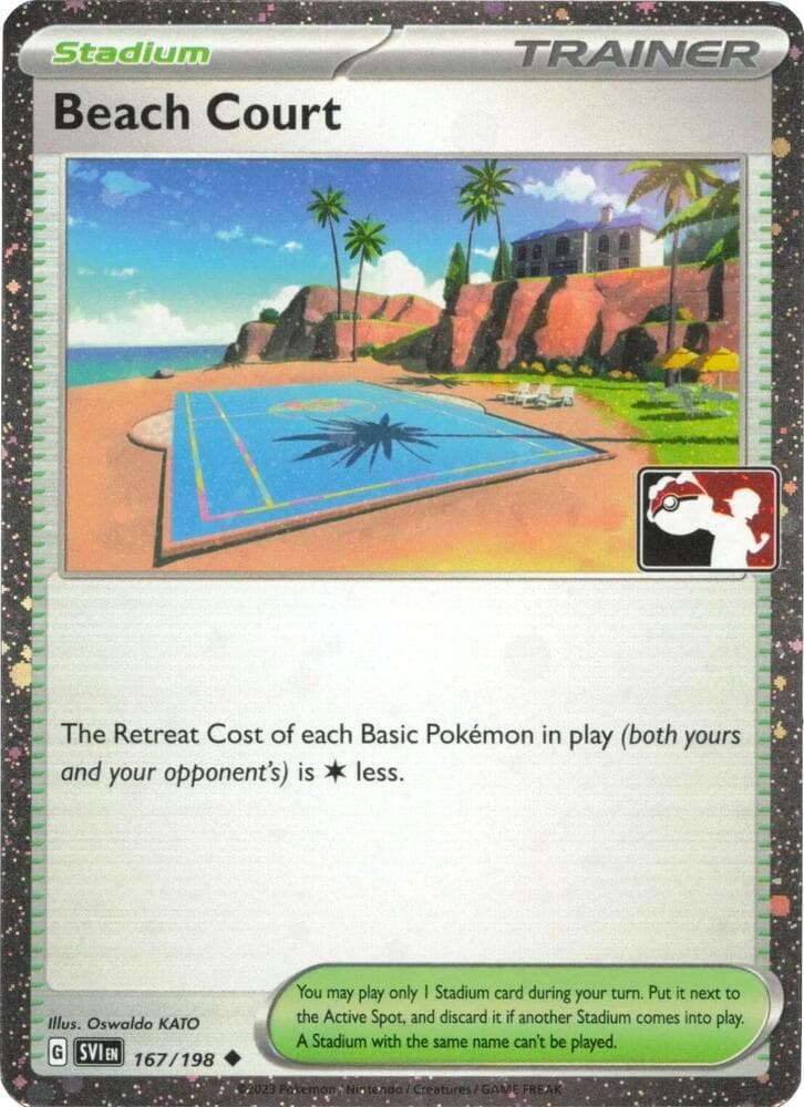 Beach Court - 167/198 (Cosmos Holo) — Prize Pack Series Cards 167 Pokémon card