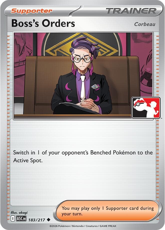 Boss's Orders [Corbeau] — Prize Pack Series Cards 183 Pokémon card