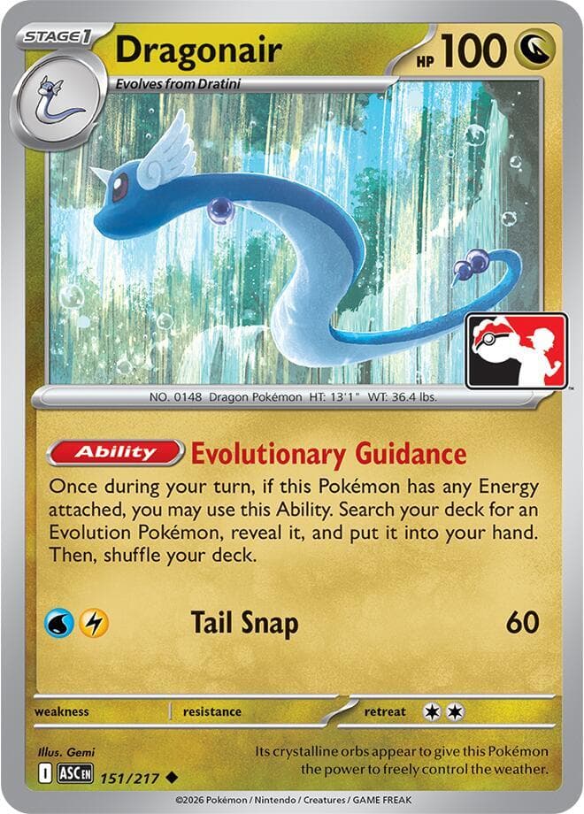 Dragonair — Prize Pack Series Cards 151 Pokémon card