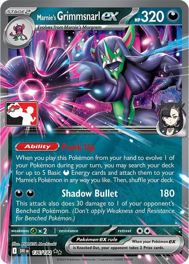 Marnie's Grimmsnarl ex — Prize Pack Series Cards 136 Pokémon card
