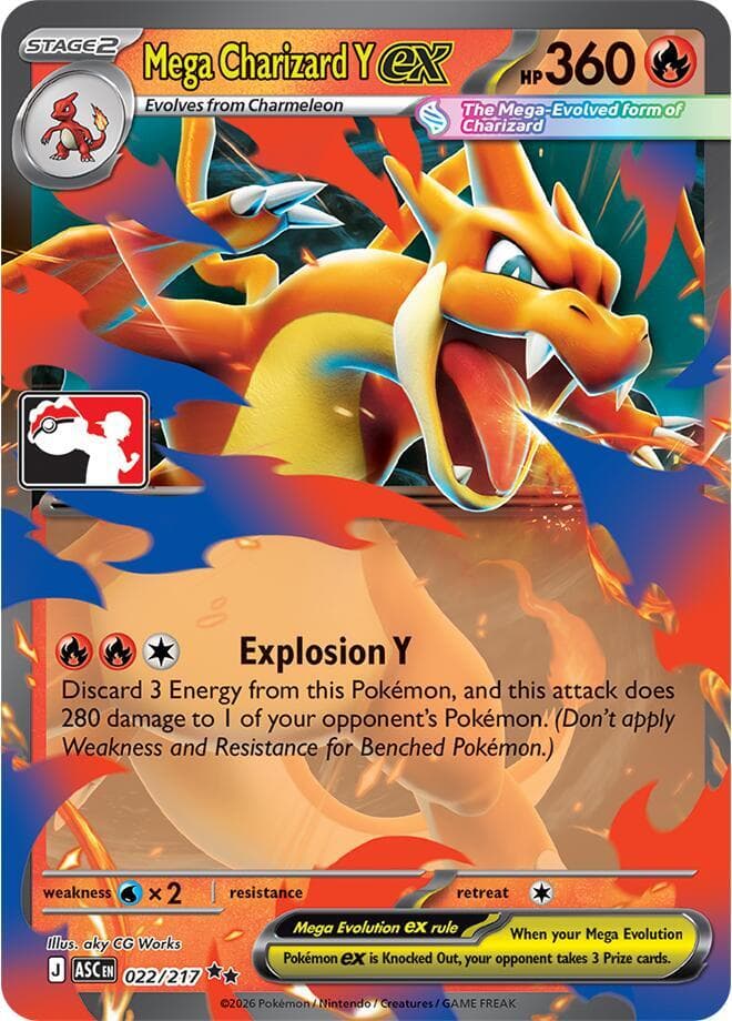 Mega Charizard Y ex — Prize Pack Series Cards 22 Pokémon card