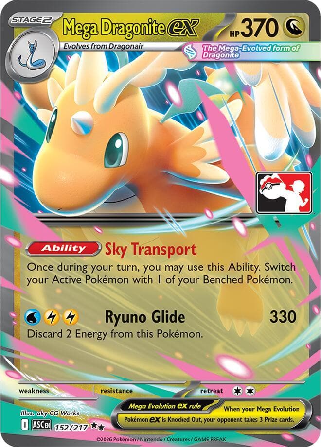 Mega Dragonite ex — Prize Pack Series Cards 152 Pokémon card
