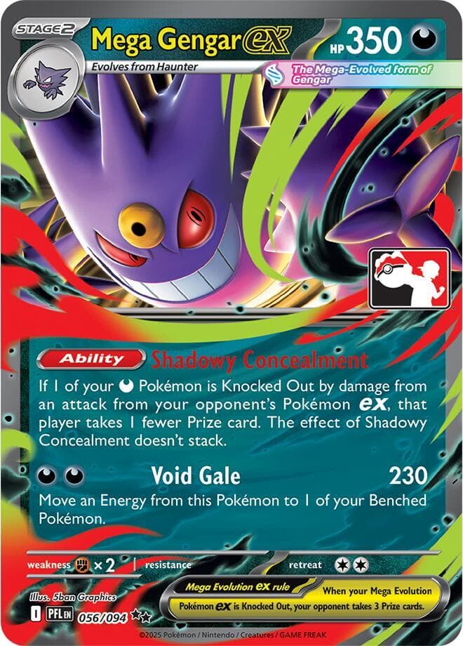 Mega Gengar ex — Prize Pack Series Cards 56 Pokémon card