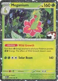 Meganium - 010/132 (Cosmos Holo) — Prize Pack Series Cards 10