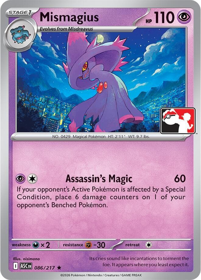 Mismagius — Prize Pack Series Cards 86 Pokémon card