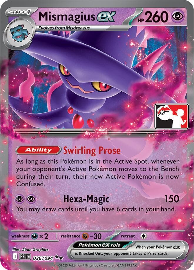 Mismagius ex — Prize Pack Series Cards 36 Pokémon card