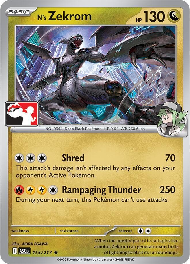 N's Zekrom — Prize Pack Series Cards 155 Pokémon card