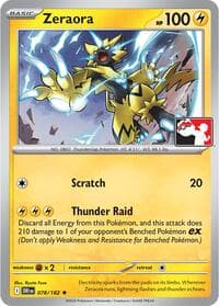 Zeraora — Prize Pack Series Cards 78