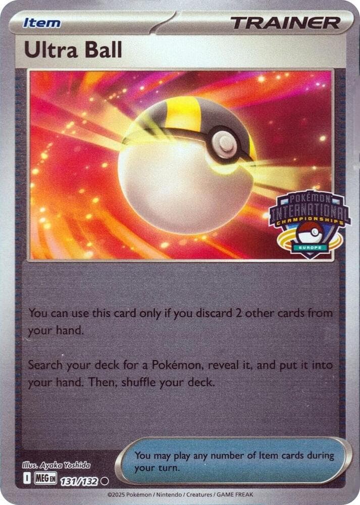Ultra Ball - 131/132 (Europe International Championship) — League & Championship Cards 131 Pokémon card