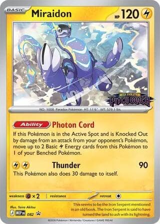 Miraidon - 082 (Pitch Black Stamped) — Mega Evolution Promo 82 Pokémon card