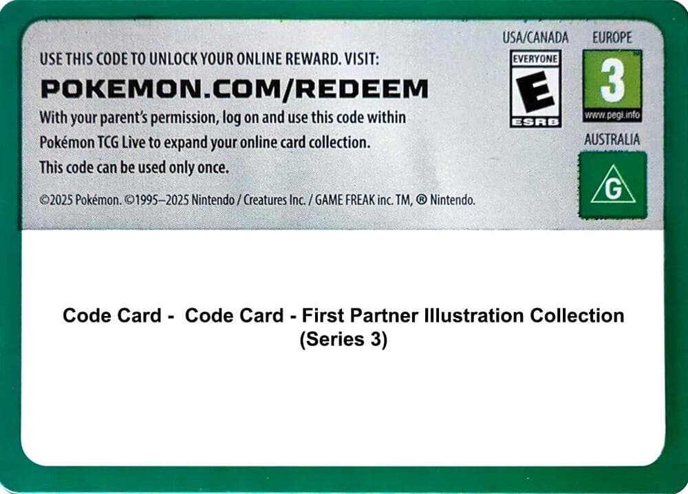 Code Card - First Partner Illustration Collection (Series 3) — First Partner Collection 2026 p710201 Pokémon card