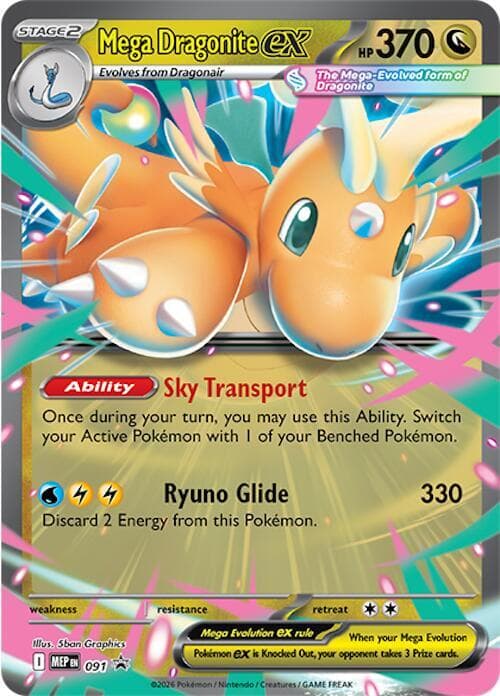 Mega Dragonite ex - 091 — Mega Evolution Promo 91 Pokémon card