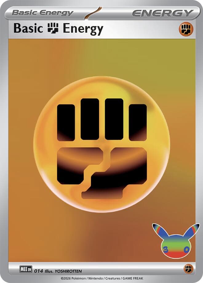 Basic Fighting Energy - 014 (30th Celebration) — Mega Evolution Energies 14 Pokémon card