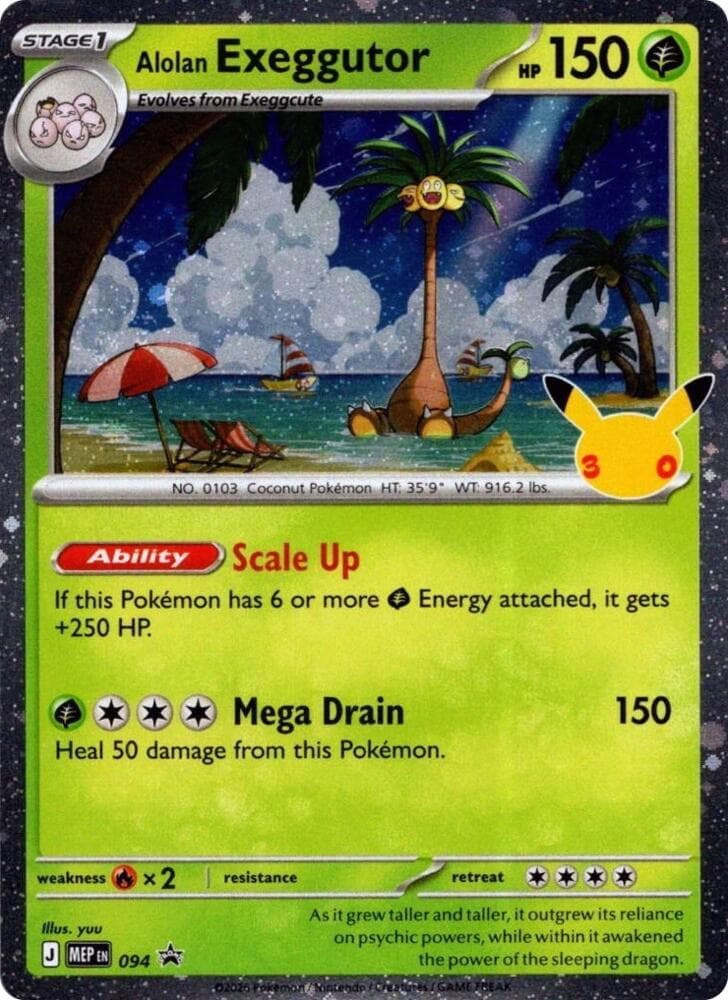 Alolan Exeggutor - 094 (30th Celebration) — Mega Evolution Promo 94 Pokémon card