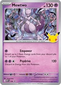 Mewtwo - 104 (30th Celebration) — Mega Evolution Promo 104 Pokémon card