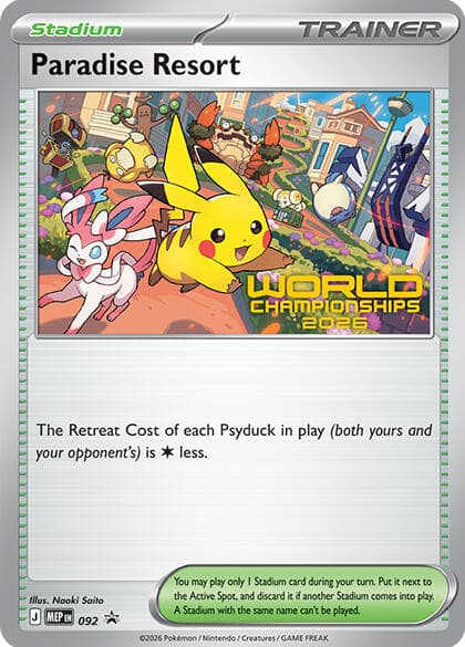 Paradise Resort - 092 (World Championships 2026) — Mega Evolution Promo 92 Pokémon card