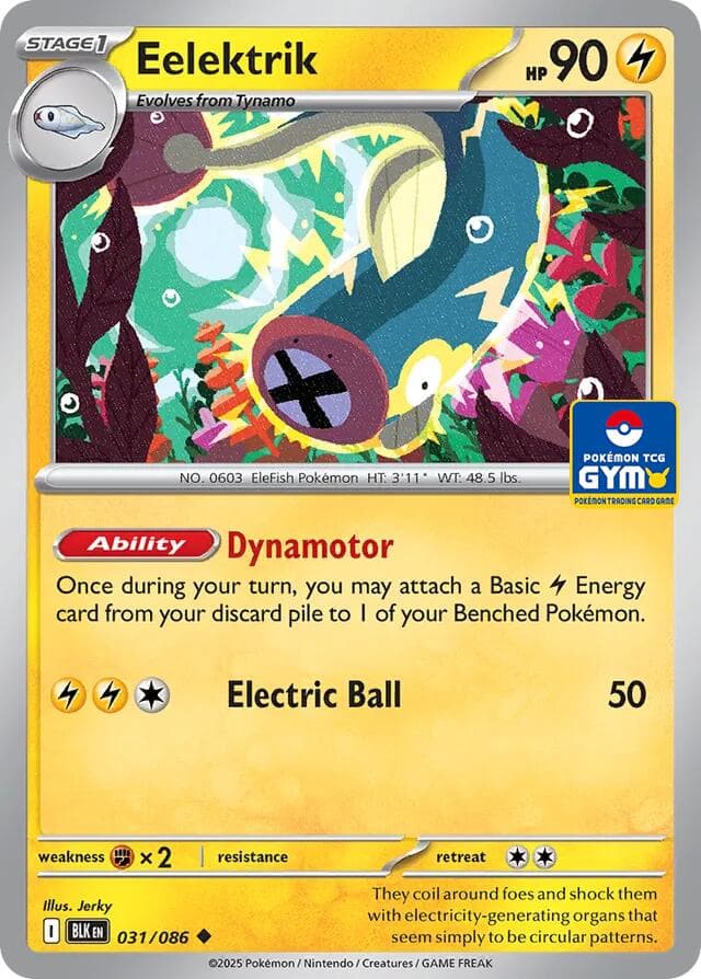 Eelektrik - 031/086 (GYM) — Southeast Asia Exclusives 31 Pokémon card