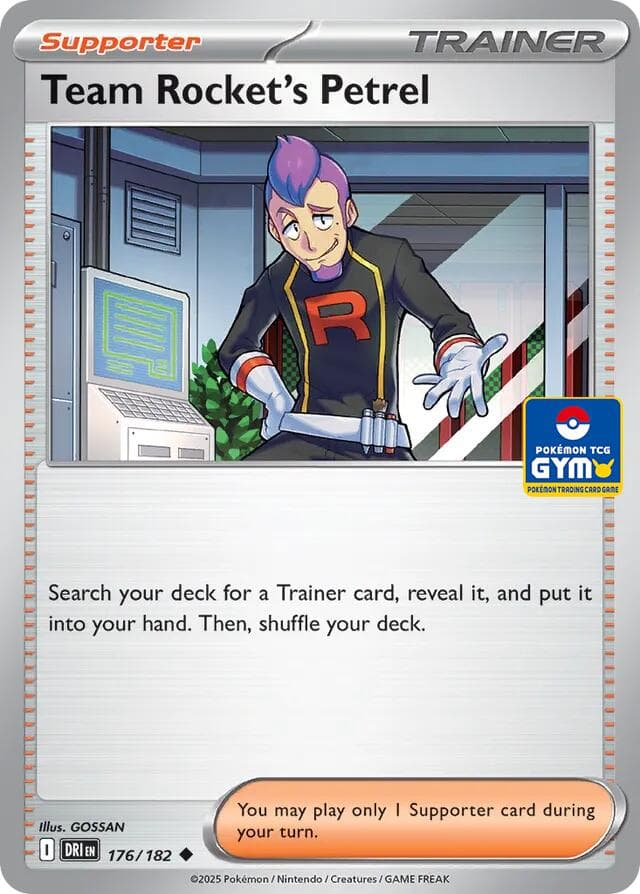 Team Rocket's Petrel - 176/182 (GYM) — Southeast Asia Exclusives 176 Pokémon card