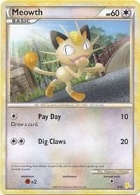 Meowth (#12) — HGSS Trainer Kit: Gyarados & Raichu 12 Pokémon card
