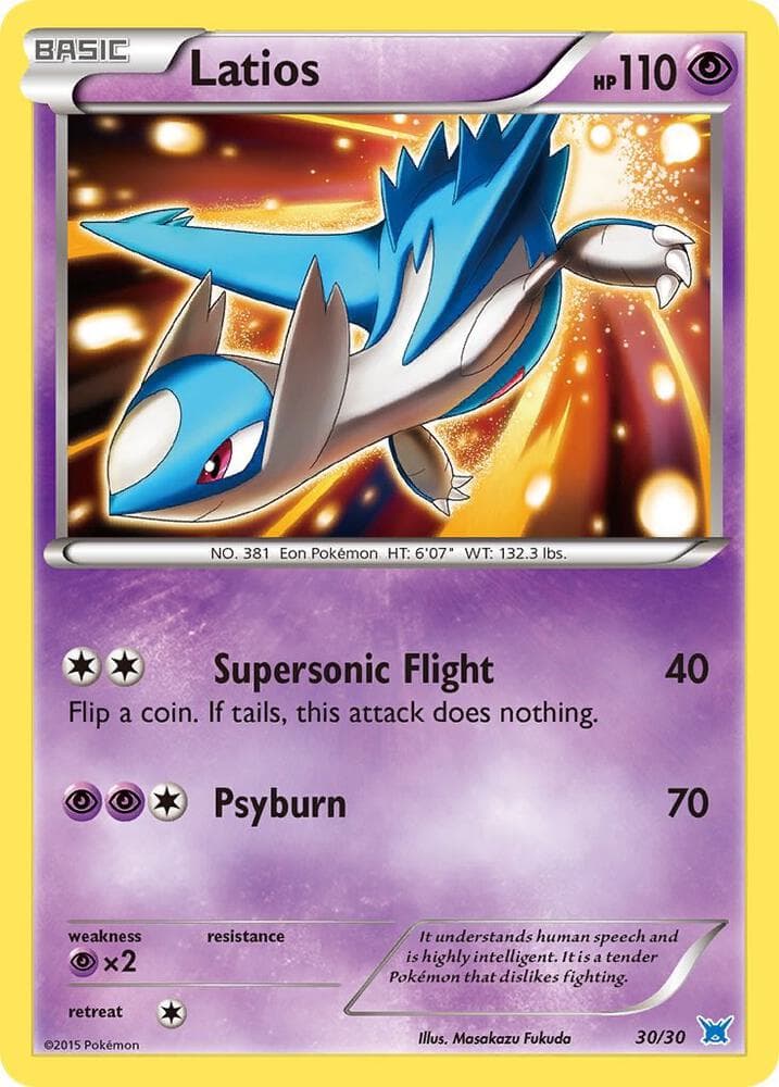 Latios (#30 Holo) — XY Trainer Kit: Latias & Latios 30 Pokémon card