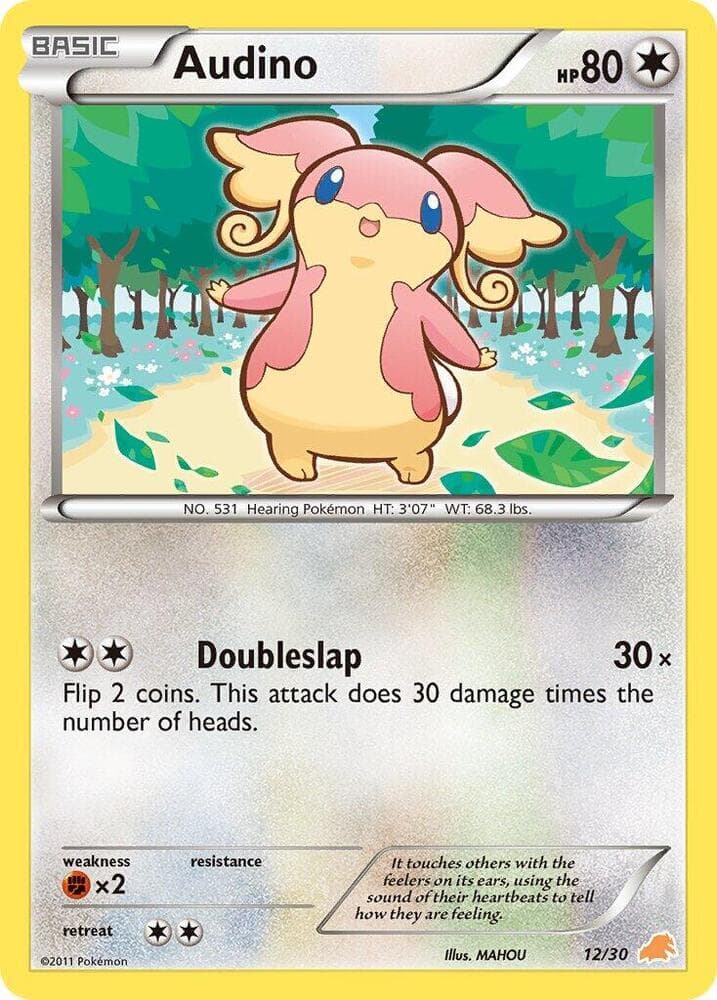 Audino (#12) — BW Trainer Kit: Excadrill & Zoroark 12 Pokémon card