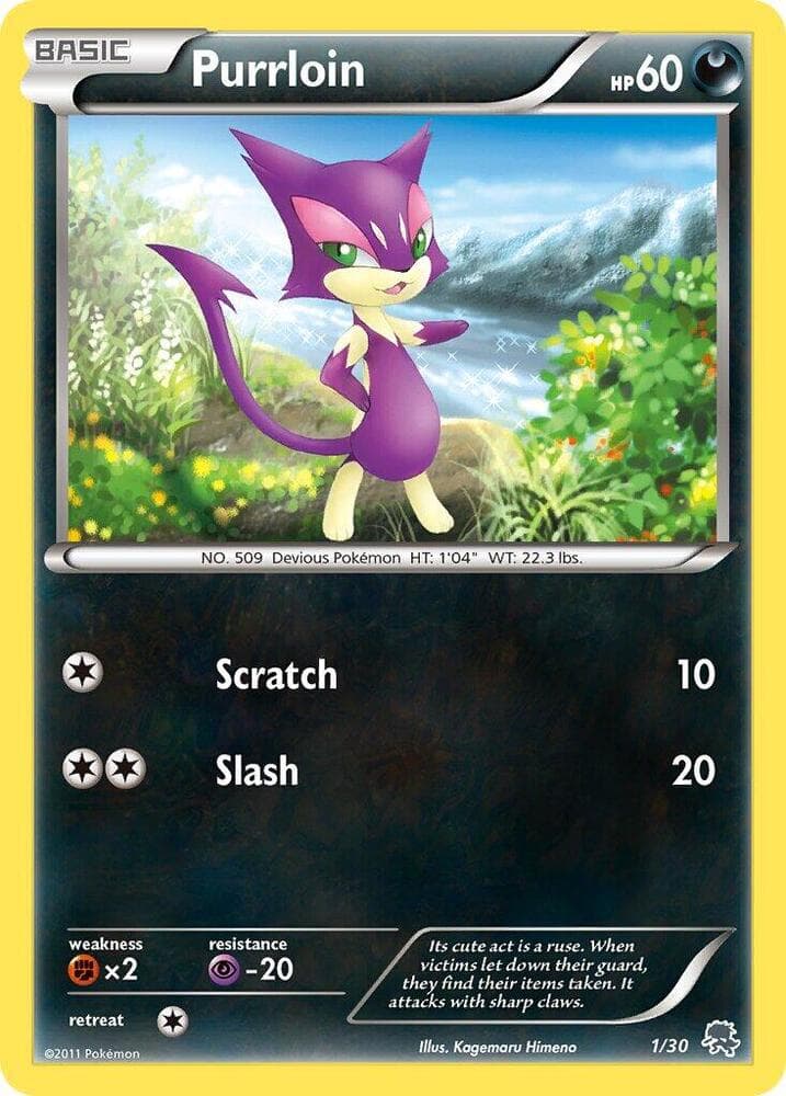 Purrloin (#1) — BW Trainer Kit: Excadrill & Zoroark 1 Pokémon card