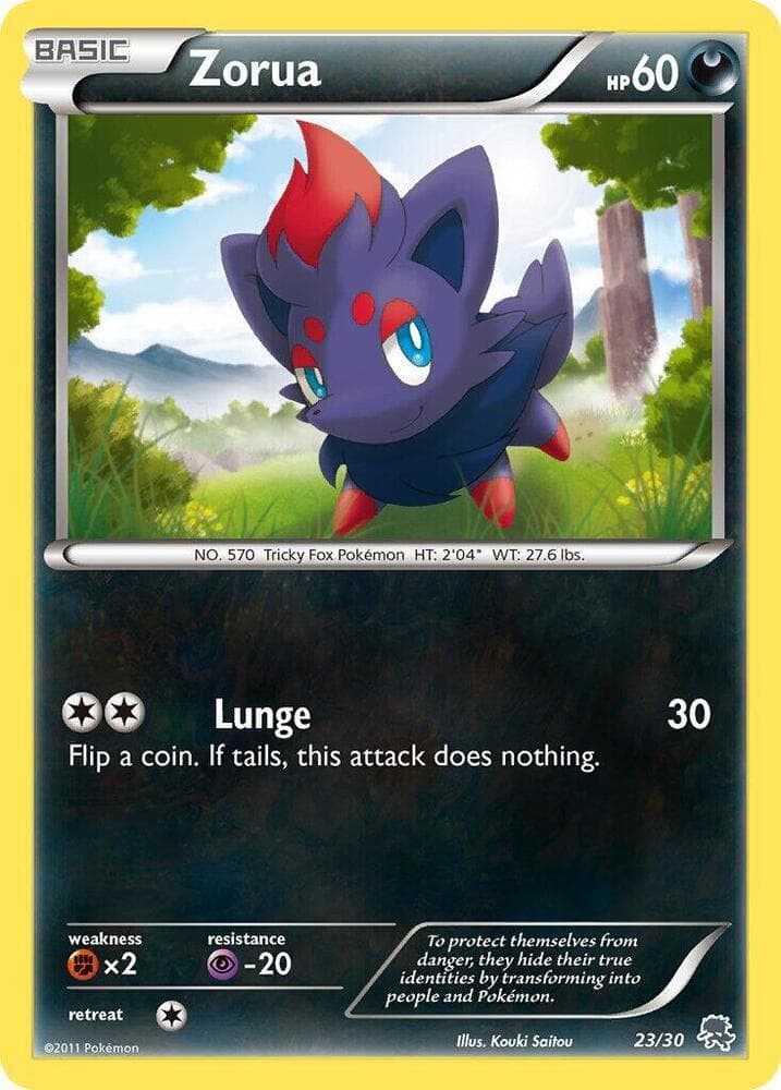 Zorua (#23) — BW Trainer Kit: Excadrill & Zoroark 23 Pokémon card