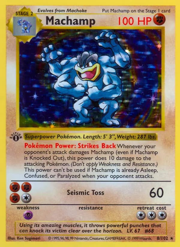 Machomei — Grundset 8 German Pokémon card