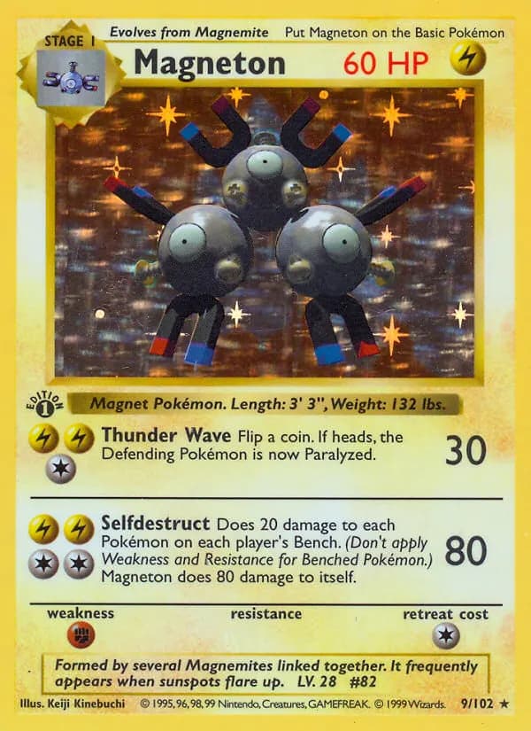 Magneton — Grundset 9 German Pokémon card