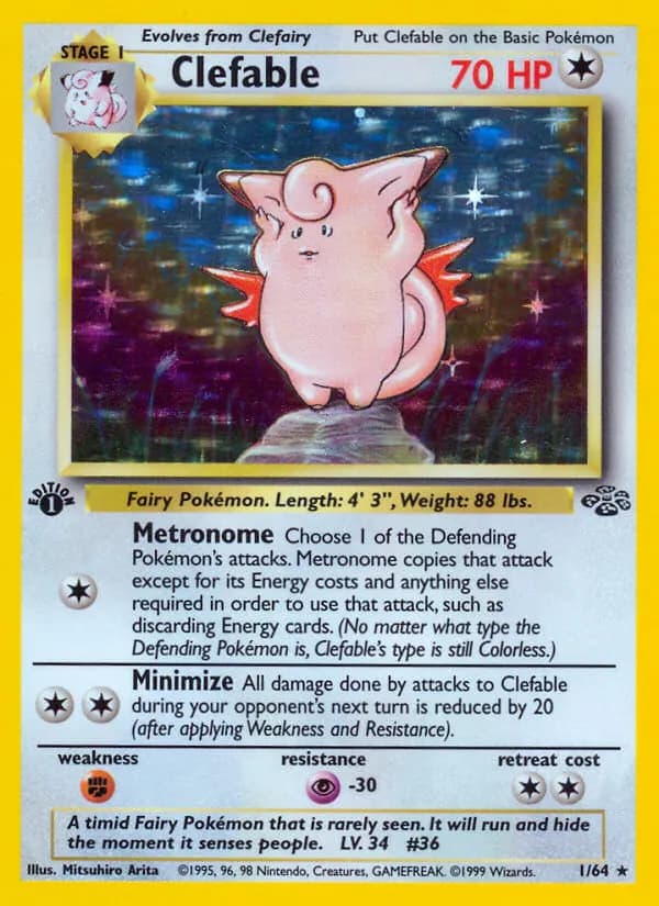Clefable — Jungle 1 Italian Pokémon card