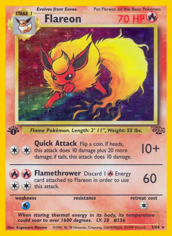 Flareon — Jungle 3 Italian Pokémon card