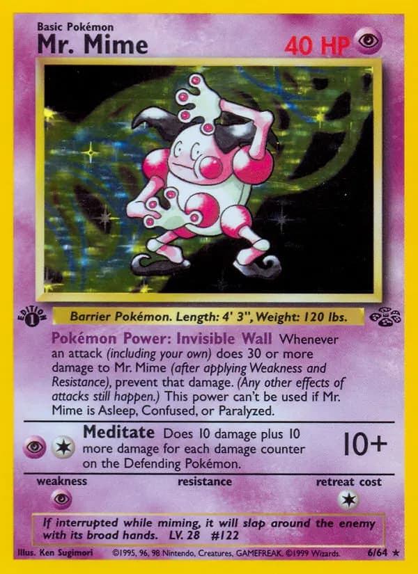 Mr. Mime — Jungle 6 Italian Pokémon card