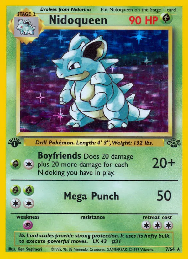 Nidoqueen — Jungle 7 Italian Pokémon card