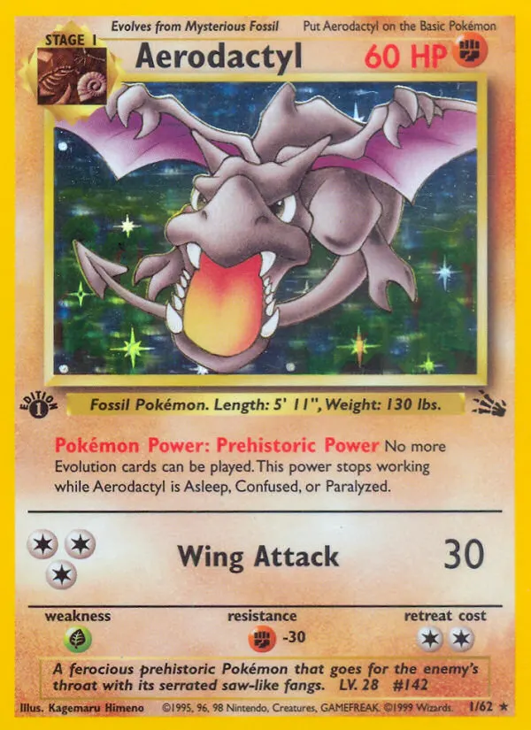Aerodactyl — Fossil 1 Pokémon card