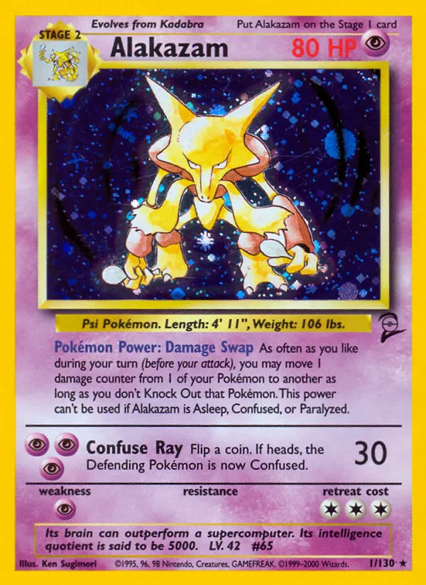 Alakazam — Base Set 2 1 Pokémon card