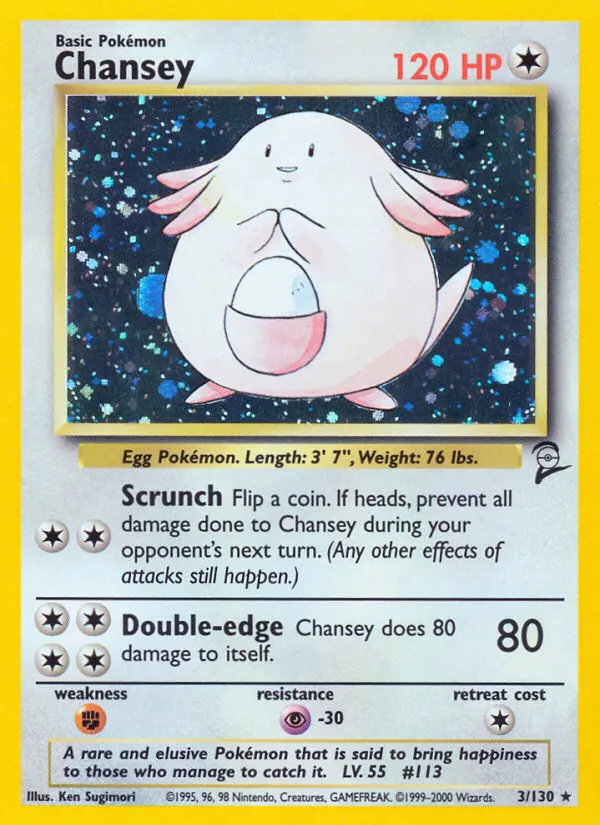 Chansey — Base Set 2 3 Pokémon card