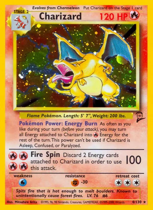 Charizard — Base Set 2 4 Pokémon card