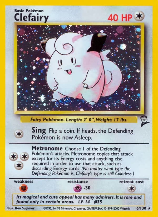 Clefairy — Base Set 2 6 Pokémon card