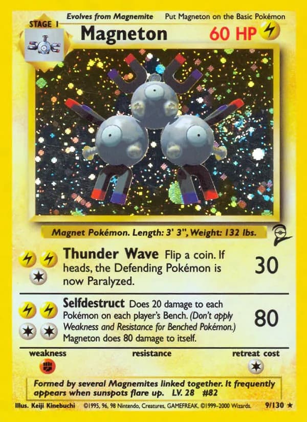 Magneton — Base Set 2 9 Pokémon card