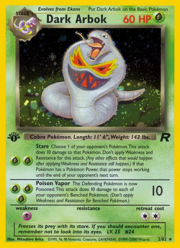 Dark Arbok — Team Rocket 2 Pokémon card