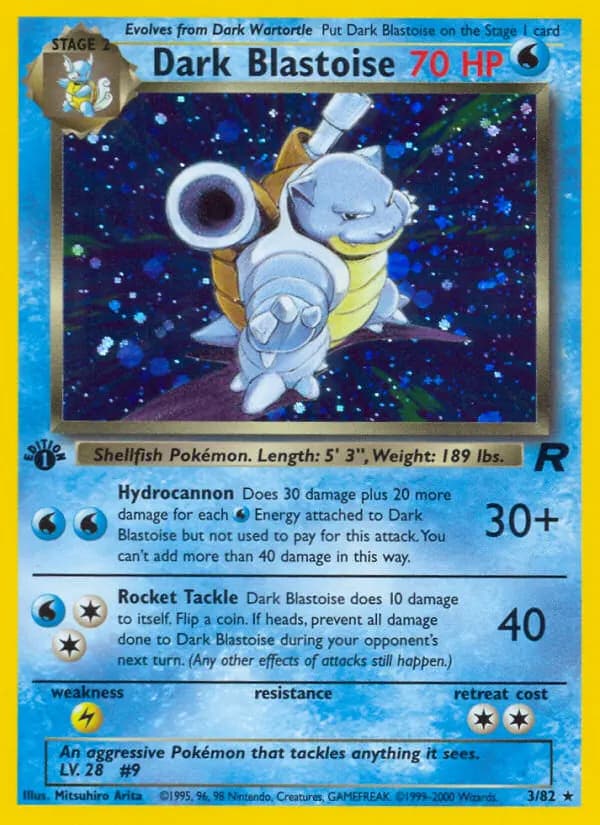 Dark Blastoise — Team Rocket 3 Pokémon card