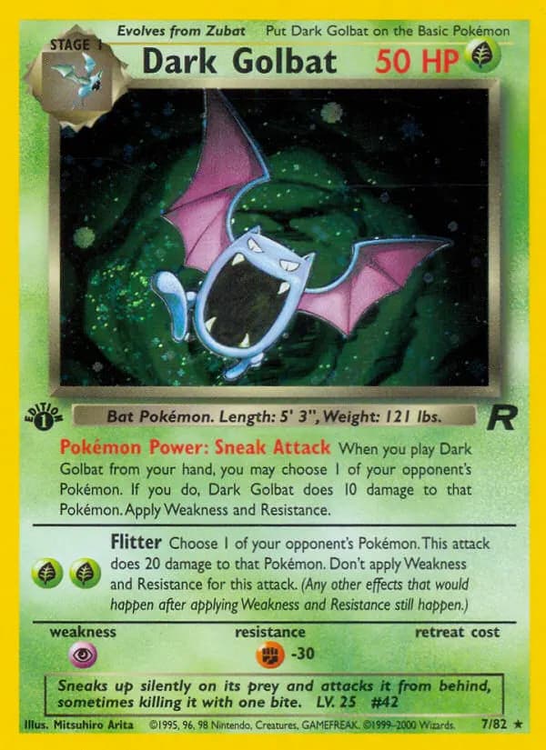 Dark Golbat — Team Rocket 7 Pokémon card